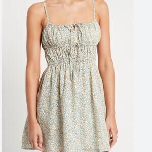 NWT Faithfull The Brand Shivka Linen Floral Print Mini Dress Sz XL